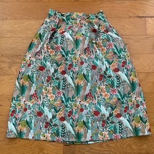 Eva Franco Lucia Jacquard Midi Skirt size 4